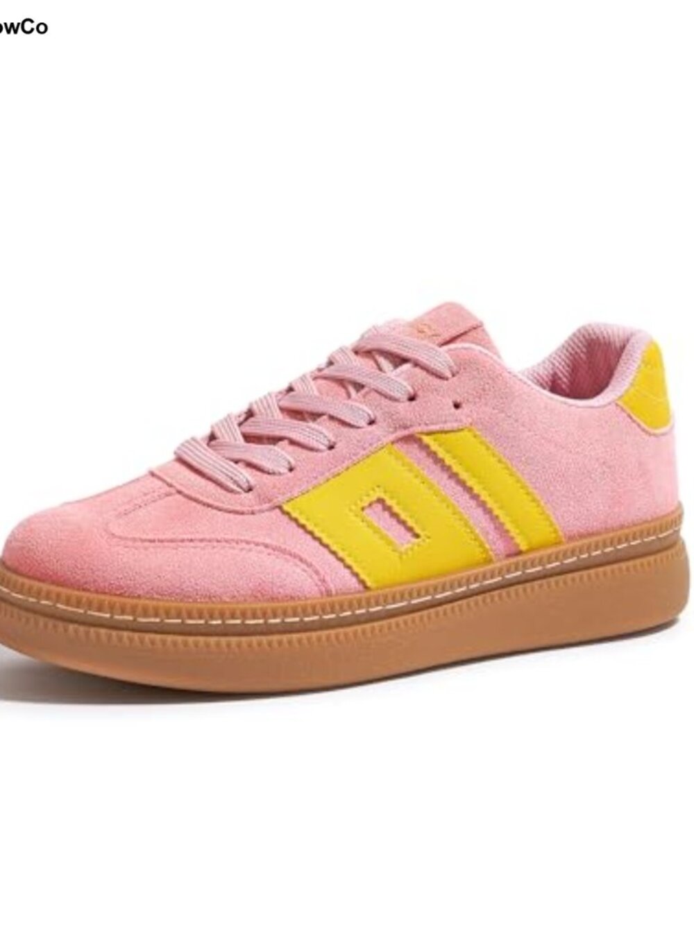Women's Platform Sneakers Retro Tennis Shoes Chunky Gum Sole Cushioned Lace-Up